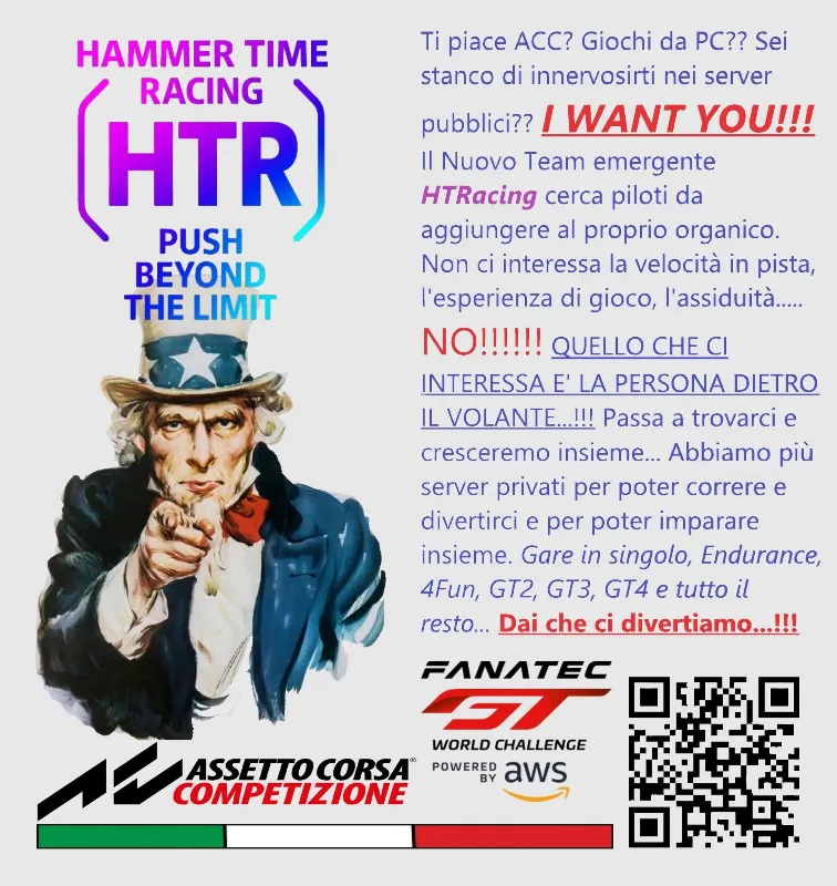 Rejoignez l'équipe italienne Hammer Time Racing HTR