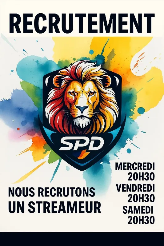 La SPD Recrute un Streameur