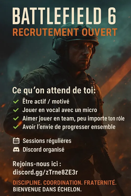 BATTLEFIELD 6 - RECRUTEMENT OUVERT