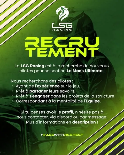 📢 RECRUTEMENT LE MANS ULTIMATE