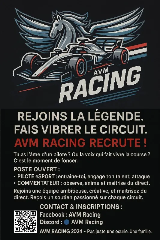 🎙️ [RECHERCHE COMMENTATEUR] – Ligue AVM Racing 🏎️