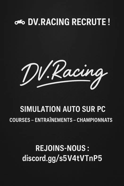 DV. RACING RECRUTE !
