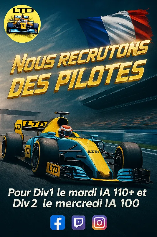 Nous recrutons des pilotes F1 !