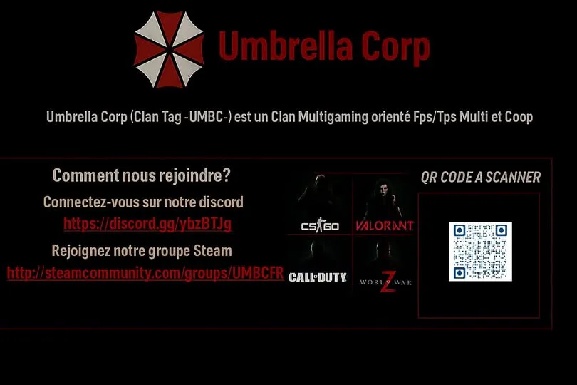 Rejoignez la UMBRELLA Corp 