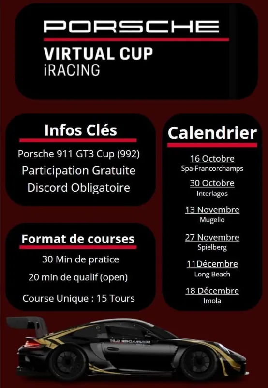 Porsche Cup iracing !