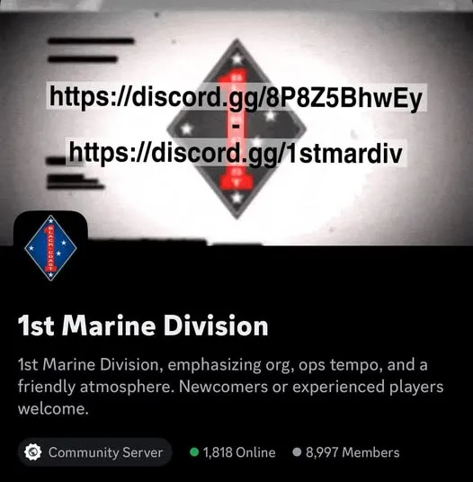 🏴‍☠️ 1ST MARINE DIVISION – NOW RECRUITING 🏴‍☠️