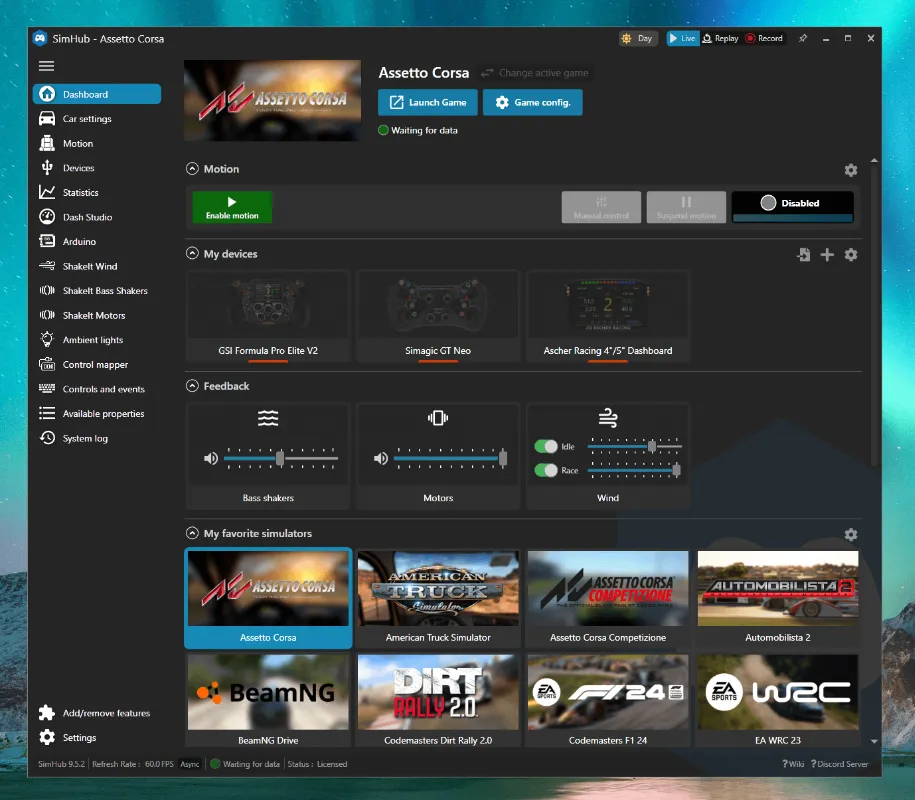 Vos données télémétriques avec Simhub