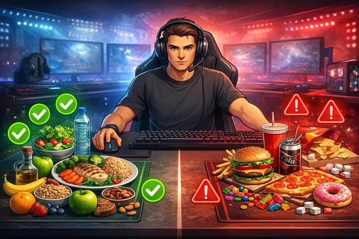 Alimentation des gamers : bases et conseils pour améliorer vos performances