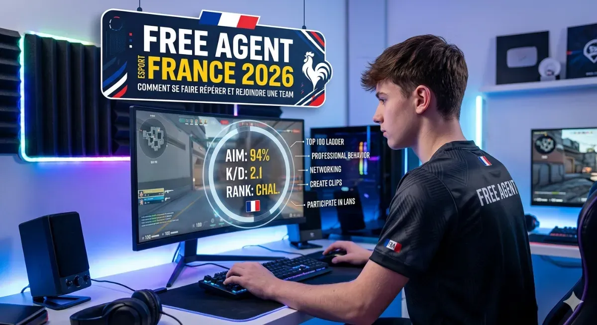 Free agent esport France 2026 : comment se faire repérer et rejoindre une team
