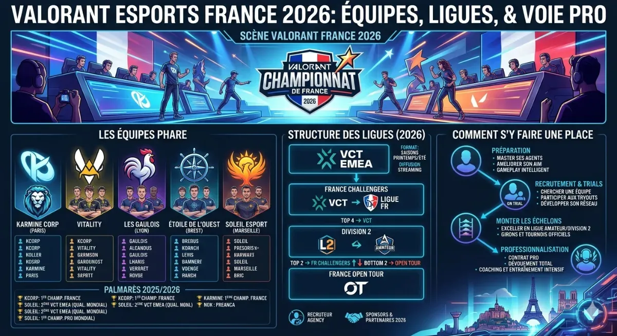 Scène Valorant France 2026 : équipes, ligues et comment s'y faire une place