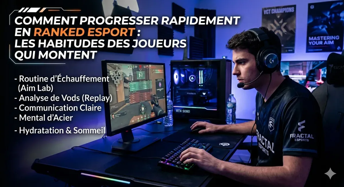 Comment progresser rapidement en ranked esport : les habitudes des joueurs qui montent (2026)