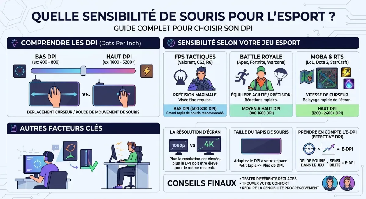 Quelle sensibilité de souris pour l'esport ?