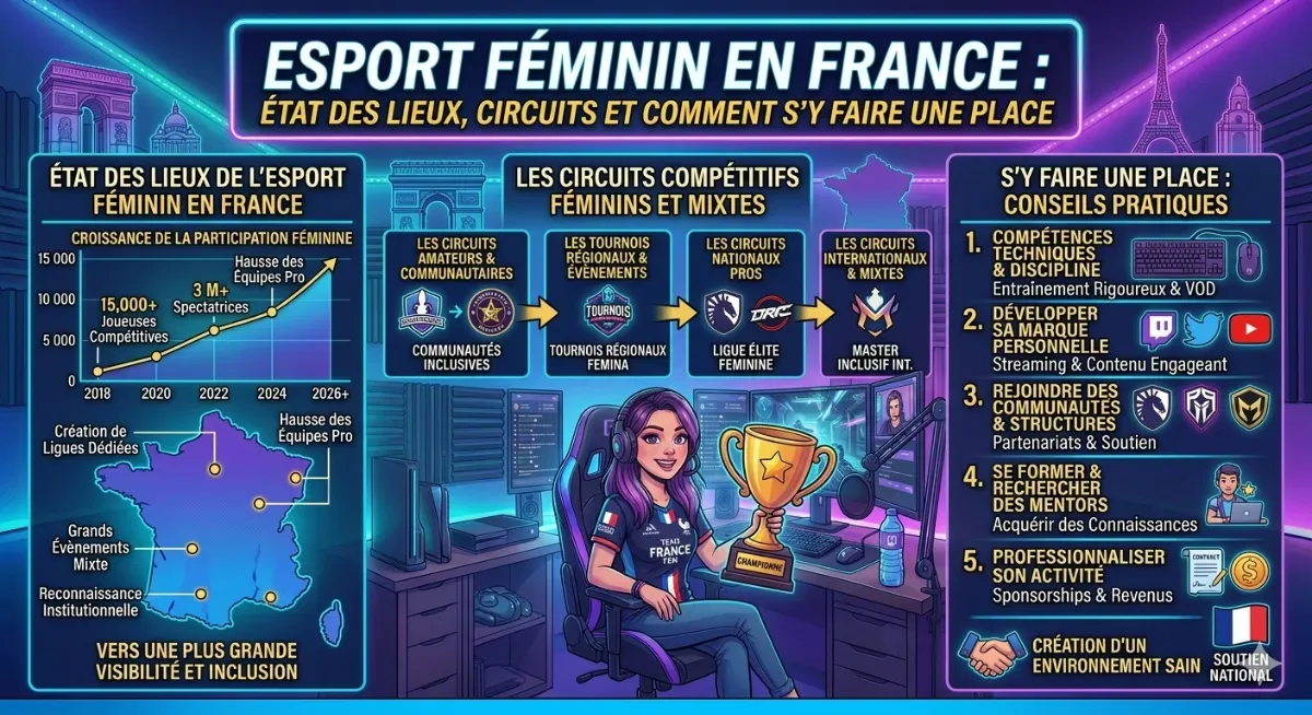 Esport féminin en France : état des lieux, circuits et comment s'y faire une place 