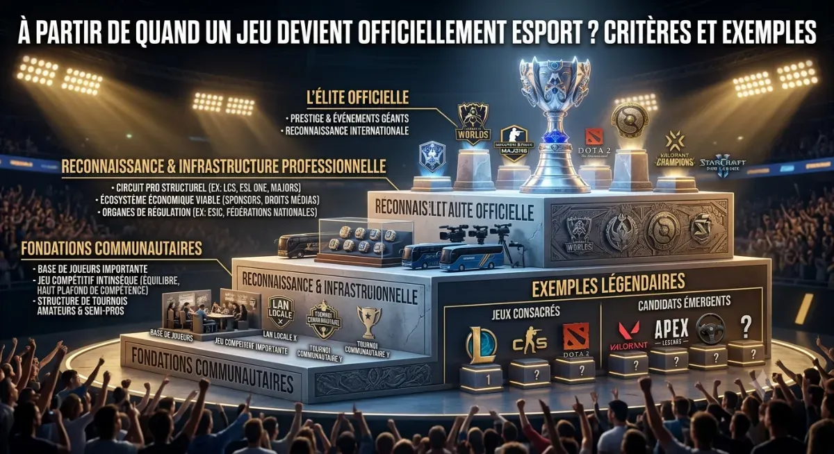 À partir de quand un jeu devient officiellement esport ? Critères et exemples