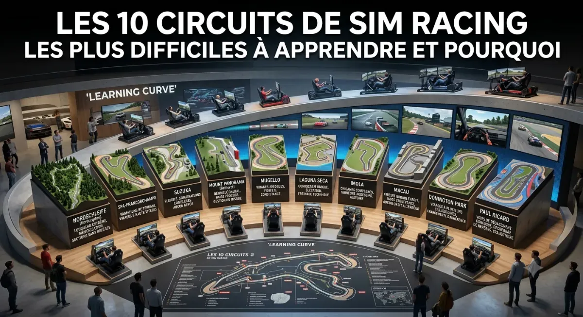 Les 10 circuits de sim racing les plus difficiles à apprendre et pourquoi