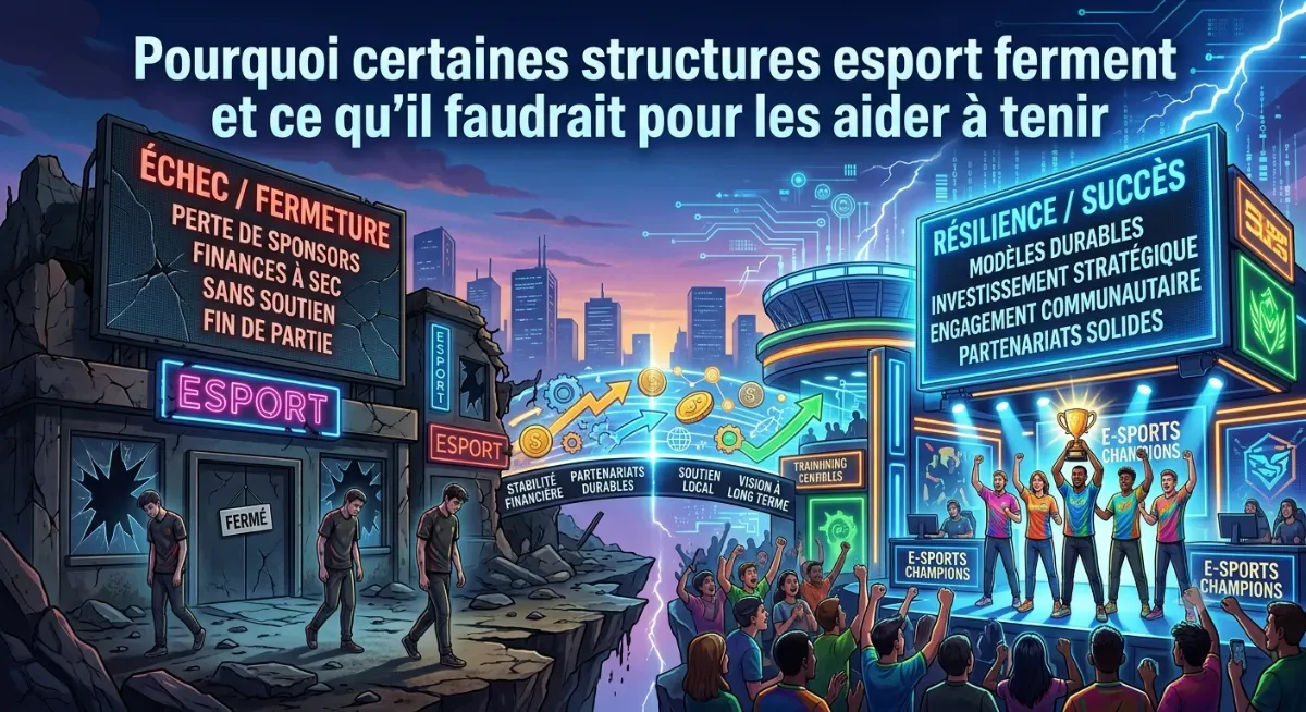 Pourquoi certaines structures esport ferment et ce qu'il faudrait pour les aider à tenir
