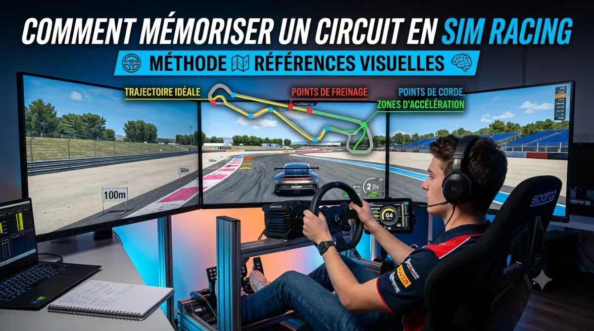 Comment mémoriser un circuit en sim racing : méthode et références visuelles 