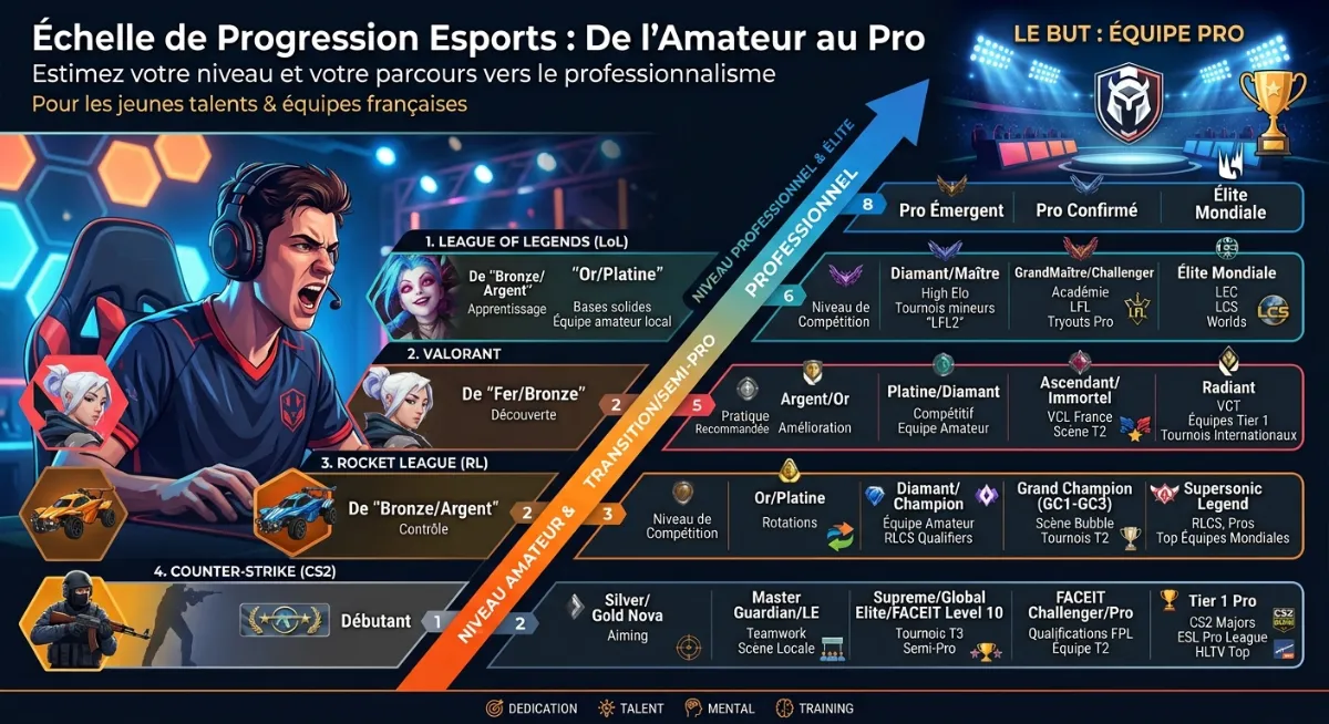 Comment situer son niveau sur la scène esport française ?