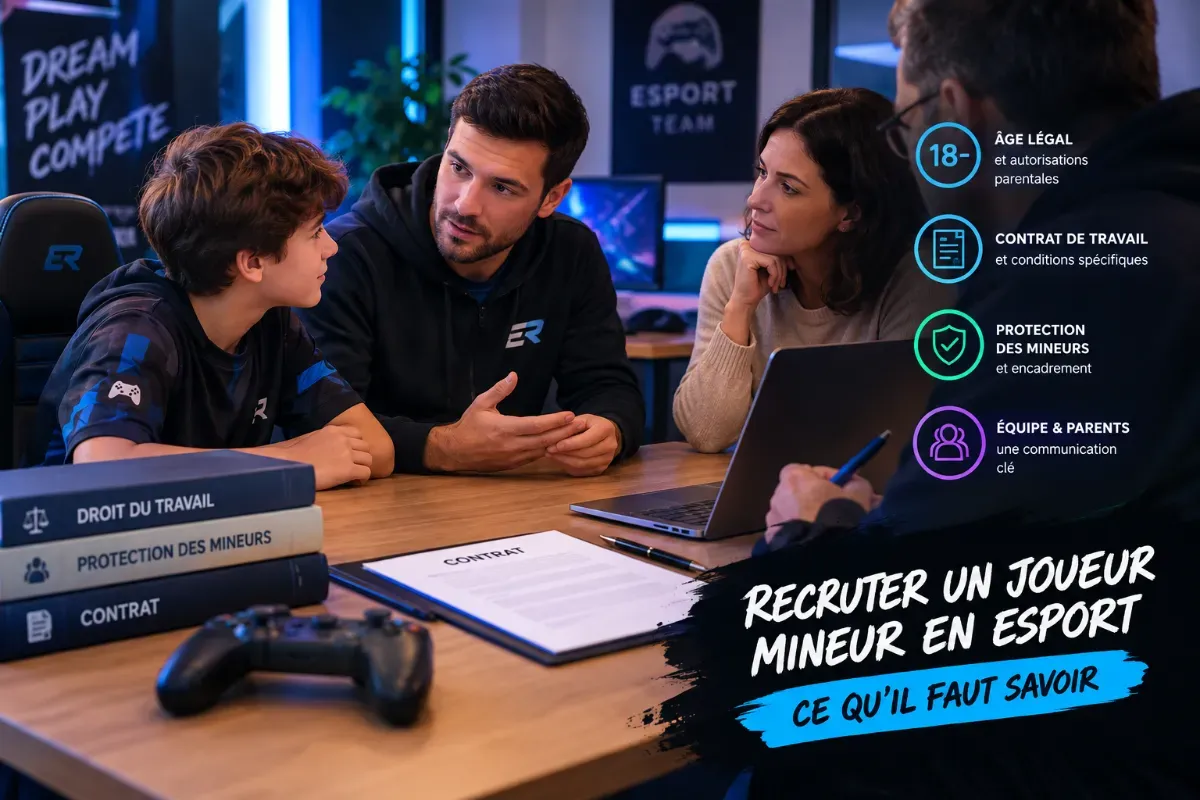 Recruter un joueur mineur dans son équipe esport : ce qu'il faut savoir
