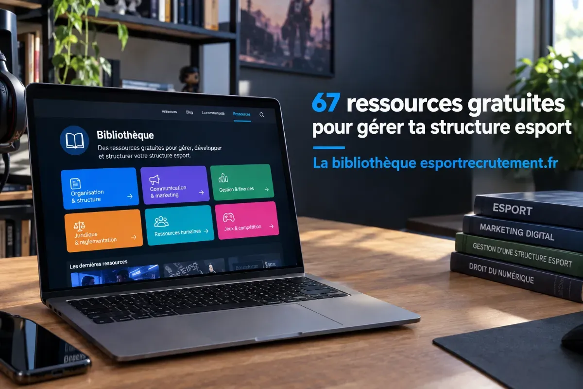 67 ressources gratuites pour gérer ta structure esport : la bibliothèque esportrecrutement.fr