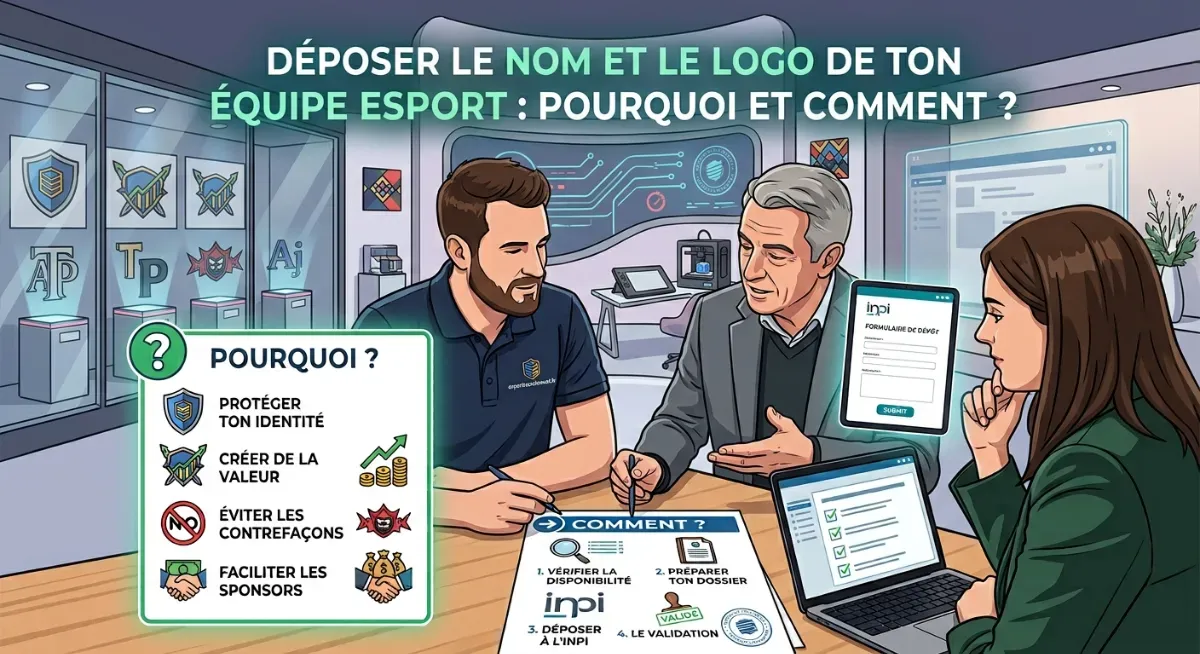 Déposer le nom et le logo de ton équipe esport : pourquoi et comment ?