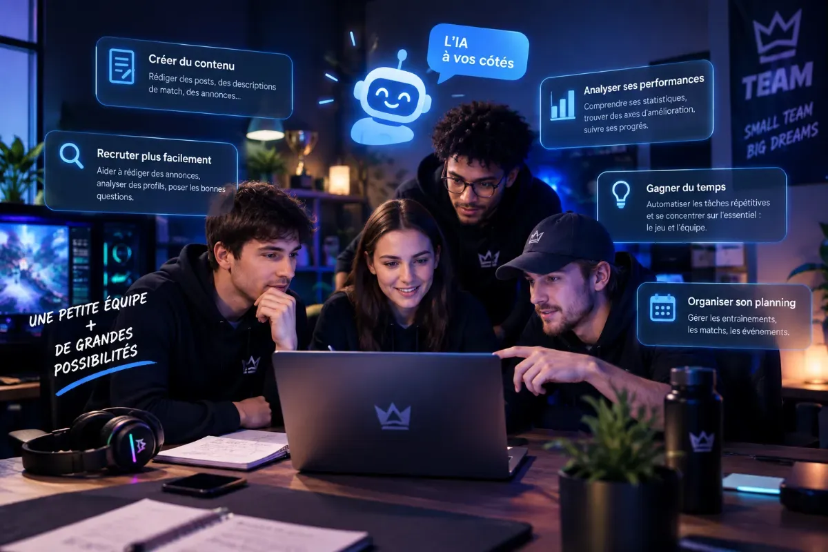 Comment l'IA peut aider les petites équipes esport concrètement
