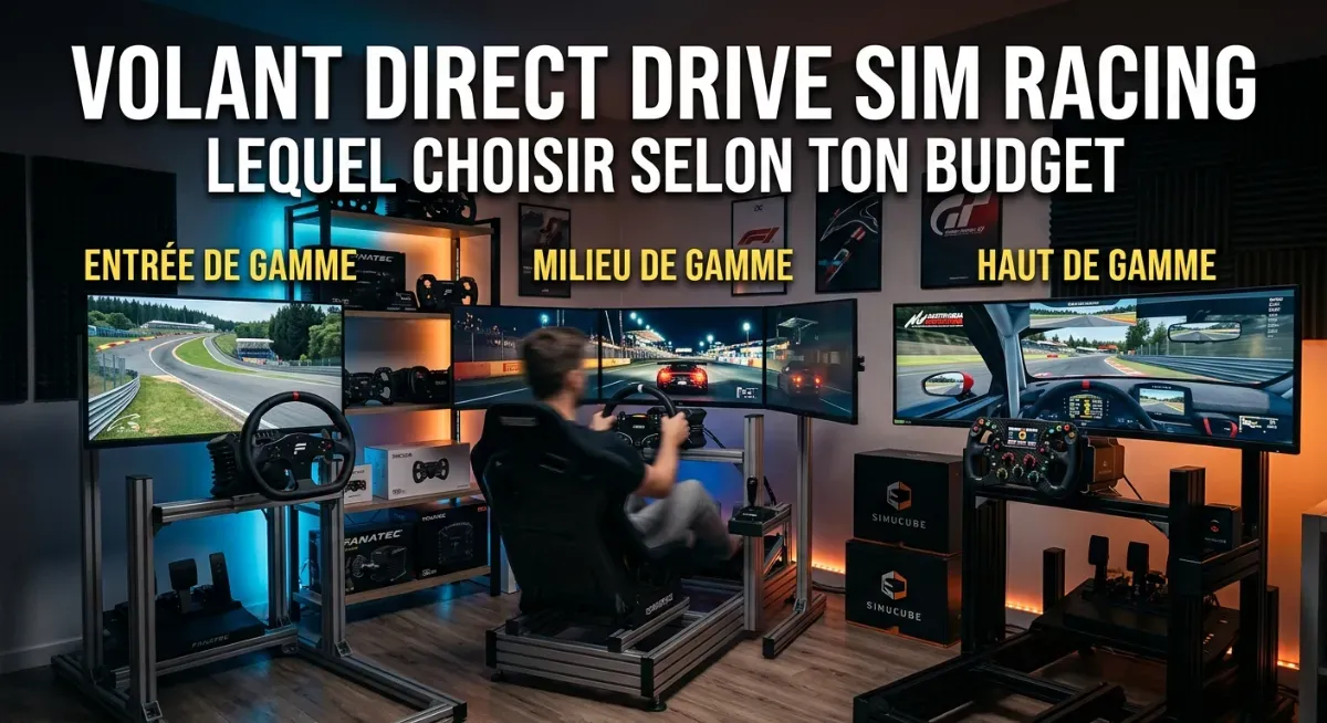 Volant direct drive sim racing : lequel choisir selon ton budget