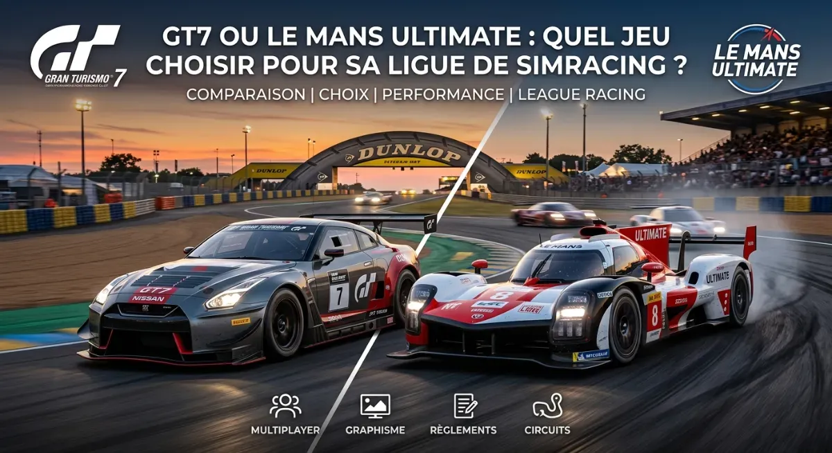 GT7 ou Le Mans Ultimate : quel jeu choisir pour sa ligue de simracing ?